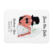 Niedliche Hochzeit Gnome Couple Save the Date Magnet (Horizontal)