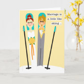 Niedliche Hochzeit Herzlichen Glückwunsch Schneesc Karte (Gelbe Blume)