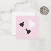 Niedliche Hochzeit in Rosa Mitteilungskarte (Vorderseite/Rückseite Beispiel)