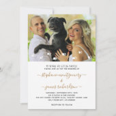 Niedliche Hochzeit meiner Menschen mit Begleitung Einladung (Vorderseite)