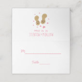 Niedliche Hochzeit mit lustigen Nüssen Platzkarte (Außenseite Aufgefaltet)