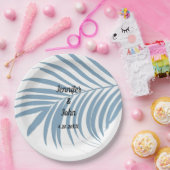 Niedliche Hochzeit mit Palmenblätterblättern Pappteller (Party)