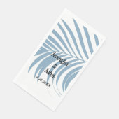 Niedliche Hochzeit mit Palmenblätterblättern Serviette (Ecke)