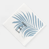Niedliche Hochzeit mit Palmenblätterblättern Serviette (Ecke)