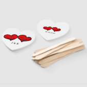 niedliche Hochzeit von 2 Herzen Fächer (Non-assembled)