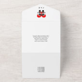 Niedliche Hochzeit von Lesbian Brides All In One Einladung (Außenbereich)