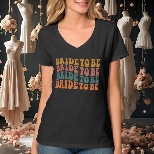 Niedliche Hochzeitsbride als Wortart T-Shirt
