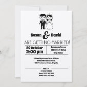 Niedliche Hochzeitseinladung Einladung (Vorderseite)