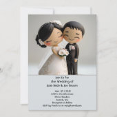 Niedliche Hochzeitseinladung zur asiatischen Liebe Einladung (Vorderseite)