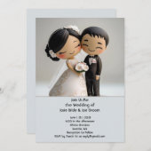 Niedliche Hochzeitseinladung zur asiatischen Liebe Einladung (Vorne/Hinten)