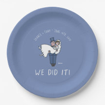 Niedliche Hochzeitsempfehlung für Cartoon und Gräu