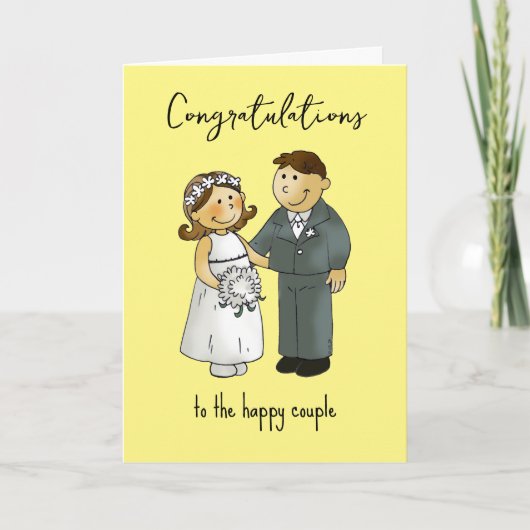 niedliche Hochzeitsfeier Karte (Vorderseite)