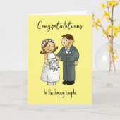 niedliche Hochzeitsfeier Karte (Gelbe Blume)