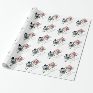 Niedliche Hochzeitsfeiern Gratulation Wrapping Pap Geschenkpapier