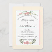 Niedliche Hochzeitsfeiern mit Bräuchen und Bräuche Einladung (Rückseite)