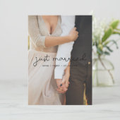 Niedliche Hochzeitsfotokarte Ankündigung (Stehend Vorderseite)