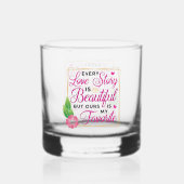 Niedliche Hochzeitsgeschichte - Liebe Whiskyglas (Vorderseite)