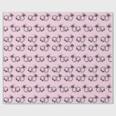 Niedliche Hochzeitsrings Sweet Light Pink Nahtlos Geschenkpapier (Flach)