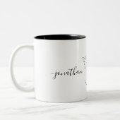 Niedliche Hochzeitstag Engagement Partei Katzen Pa Zweifarbige Tasse (Links)