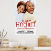 Niedliche Hochzeitstippfoto-Vorlage Poster (Küche)