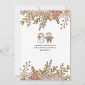 Niedliche Hochzeitstunde laden rustikal handgezeic Einladung (Rückseite)