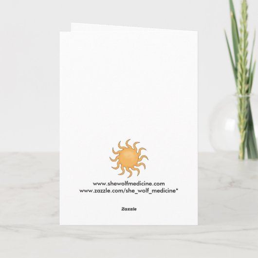 Niedliche Hochzeitwünsche Karte (Rückseite)