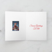 Niedliche Holiday DoeFolded Grußkarte Karte (Innenseite)