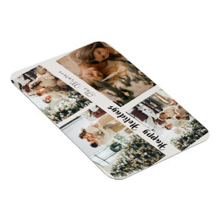 Niedliche Holiday Family Collage Accent Throw Kiss Magnet