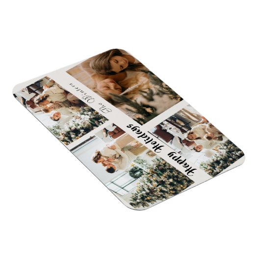 Niedliche Holiday Family Collage Accent Throw Kiss Magnet (Rechte Seite)