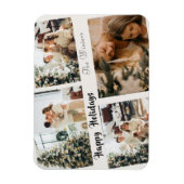 Niedliche Holiday Family Collage Accent Throw Kiss Magnet (Vertikal)