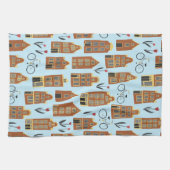 Niedliche holländische Häuser Amsterdam City Patte Geschirrtuch (Horizontal)