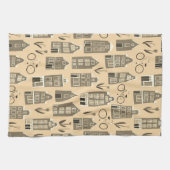 Niedliche holländische Häuser Amsterdam City Patte Geschirrtuch (Horizontal)