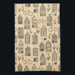 Niedliche holländische Häuser Amsterdam City Patte Geschirrtuch<br><div class="desc">Dekorieren Sie Ihre Küche mit diesem coolen Handtuch. Macht ein tolles Haus-Erwärmung oder Jubiläum Geschenk! Sie können ihn anpassen und auch Text hinzufügen. Karo in meinem Shop für viel mehr Farben und Muster und passende Küchenartikel!</div>