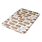 Niedliche holländische Häuser - Kanalhaus Amsterda Badematte (Schrägansicht)