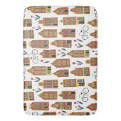 Niedliche holländische Häuser - Kanalhaus Amsterda Badematte (Vorderseite Vertikal)