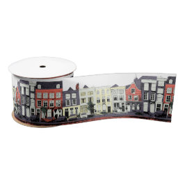 Niedliche holländische Stadthäuser Satinband