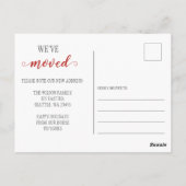 Niedliche Holly Ornament Weve Moved Holiday Moving Postkarte (Rückseite)