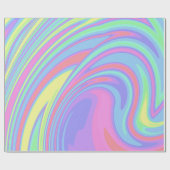 Niedliche holografische Marmorkunst Geschenkpapier (Flach)