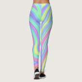 Niedliche holografische Marmorkunst Leggings (Rückseite)