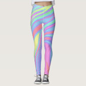 Niedliche holografische Marmorkunst Leggings (Vorderseite)