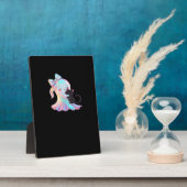 Niedliche Holographic Ghost umarmt Black Cat Cozy  Fotoplatte (Seite)