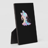 Niedliche Holographic Ghost umarmt Black Cat Cozy  Fotoplatte (Seite)