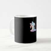 Niedliche Holographic Ghost umarmt Black Cat Cozy  Kaffeetasse (Vorderseite Links)