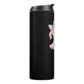 Niedliche Holographic Ghost umarmt Black Cat Cozy  Thermosbecher (Nach links gedreht)