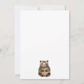 Niedliche Holzbärendusche Einladung (Rückseite)