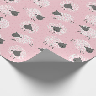 Niedliche Holzbraun auf rosa Geschenkpapier