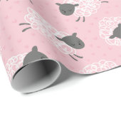 Niedliche Holzbraun auf rosa Geschenkpapier (Rolleneckpunkt)