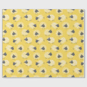 Niedliche Holzbraun, gelb Geschenkpapier (Flach)