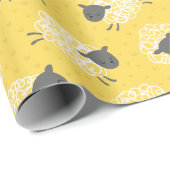Niedliche Holzbraun, gelb Geschenkpapier (Rolleneckpunkt)