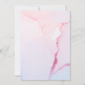 Niedliche Holzkaninchen Blütenrosa virtuelle Dusch Einladung (Rückseite)